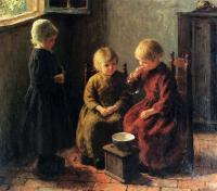 Potthast, Edward Henry - Bernard Blowing Bubbles